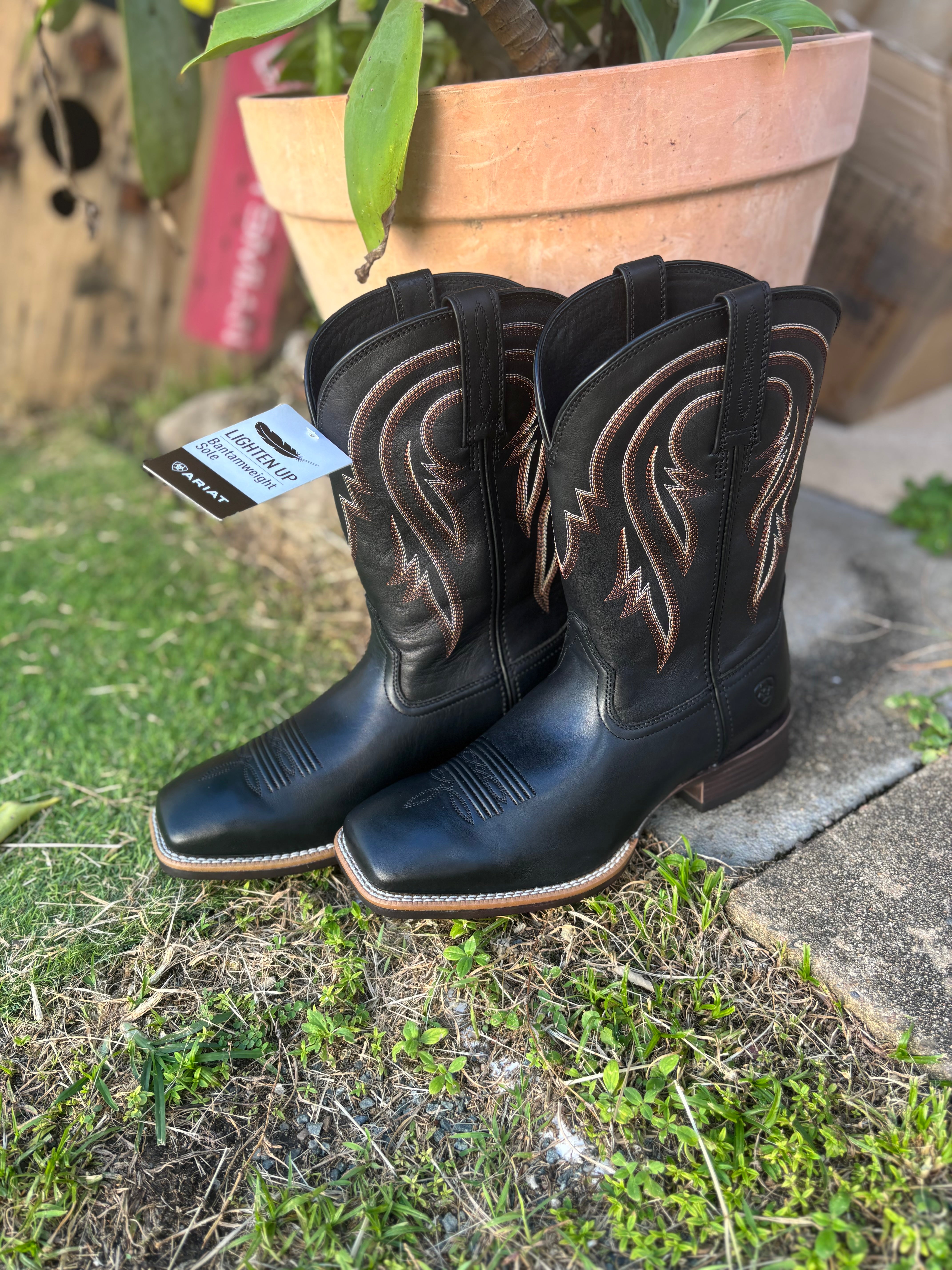 Ariat Mens Plano Cowboy Boot Supple Black - Main Image