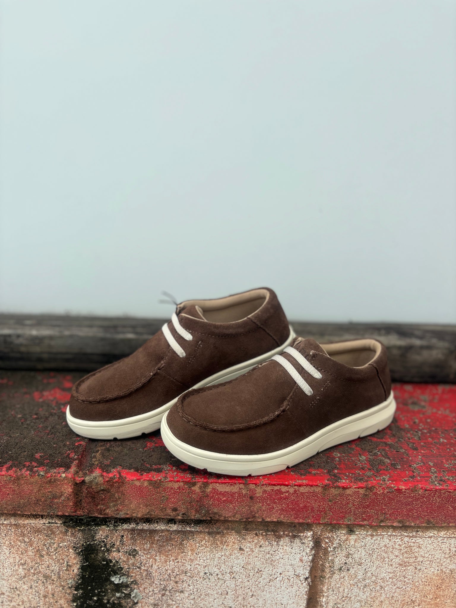 10051007 Ariat Kids Hilo Shoe Brown Bomber Suede