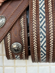 P4W1974BLT Pure Western Mens Miller Belt Dark Tan