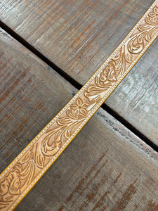 ST-01 Tan Tooling Leather Bag Strap