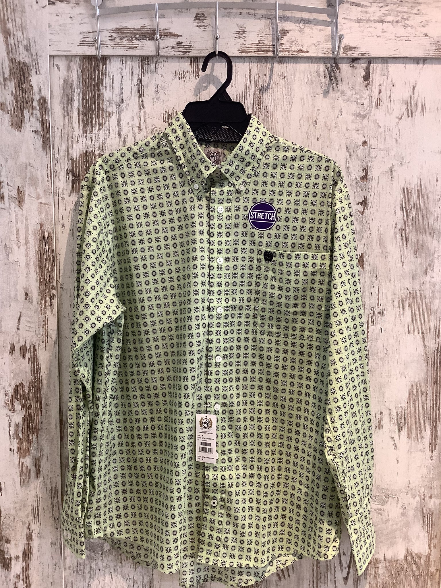 Cinch Men's L/S Shirt Lime
