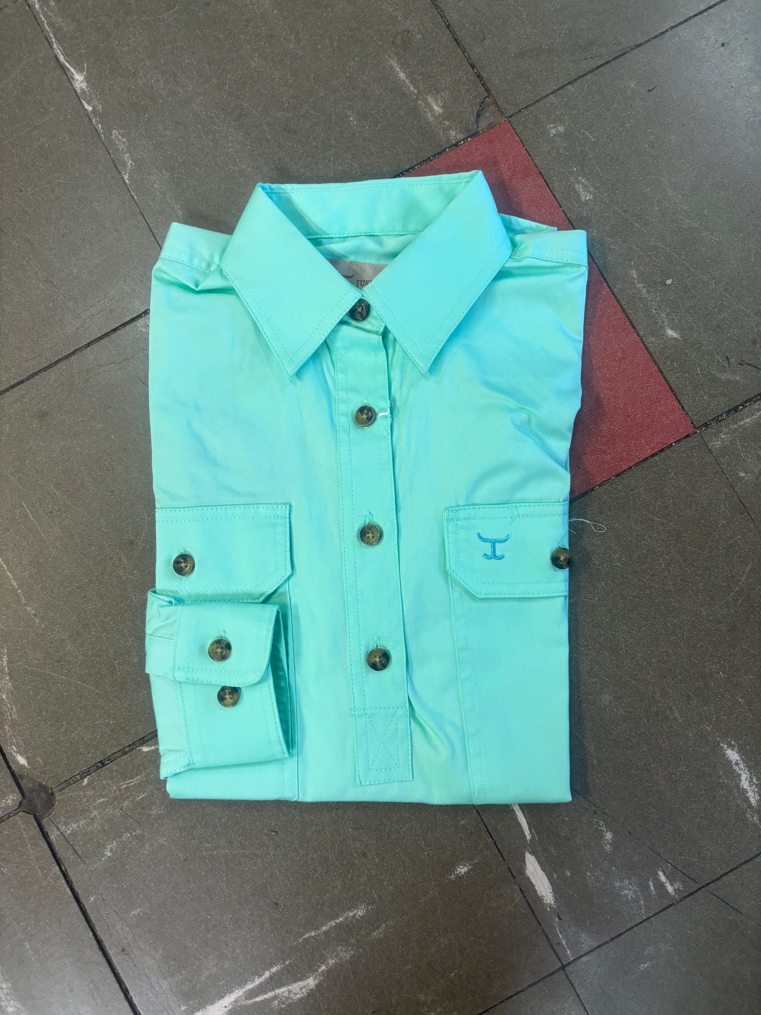 50505SPE Just Country Ladies Jahna Workshirt Spearmint