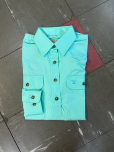 50505SPE Just Country Ladies Jahna Workshirt Spearmint