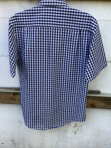 BS20381 Bisley Mens S/S Seersucker Shirt Black Check