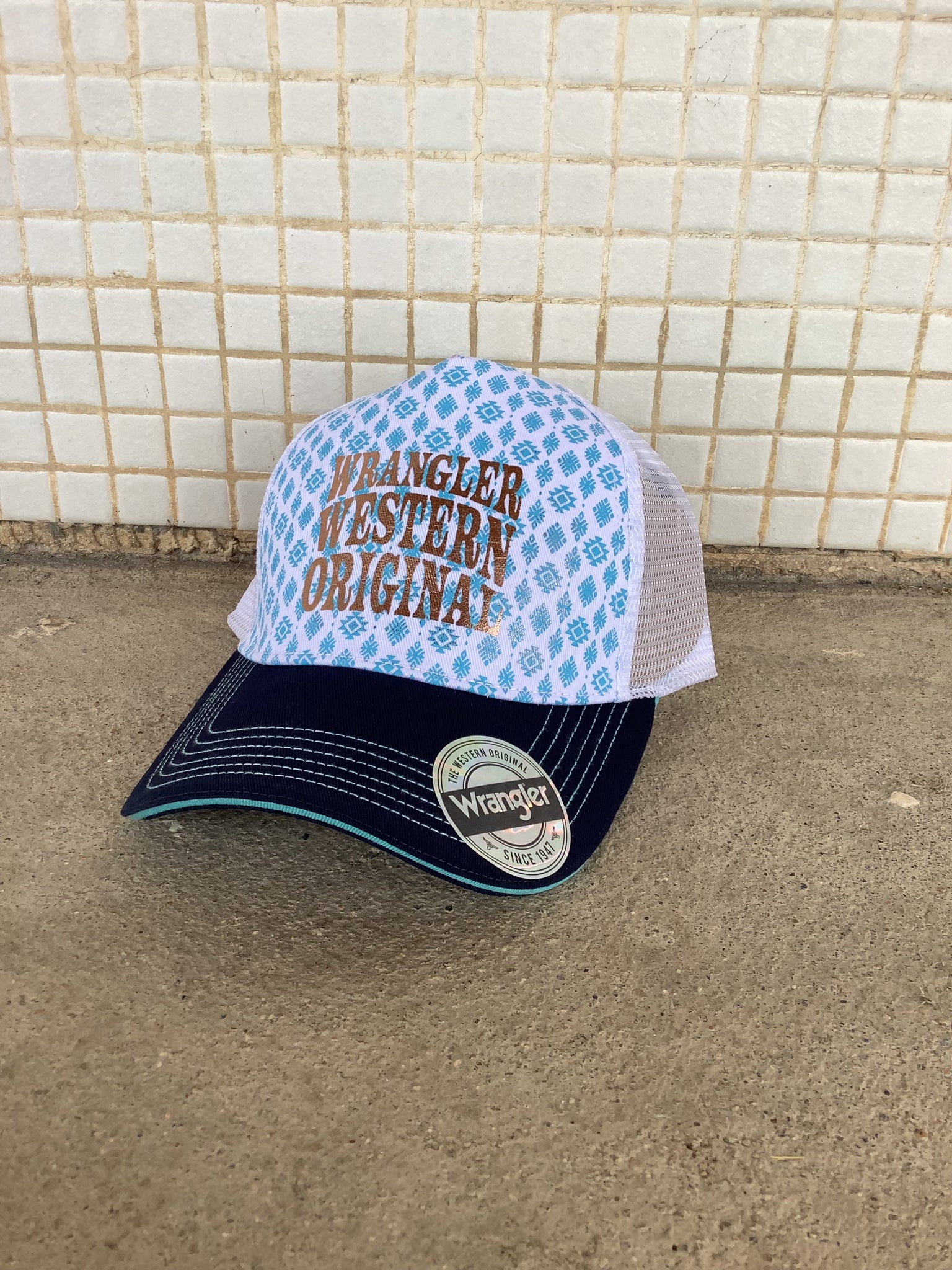 ROSARIO TRUCKER CAP AQUA/NAVY