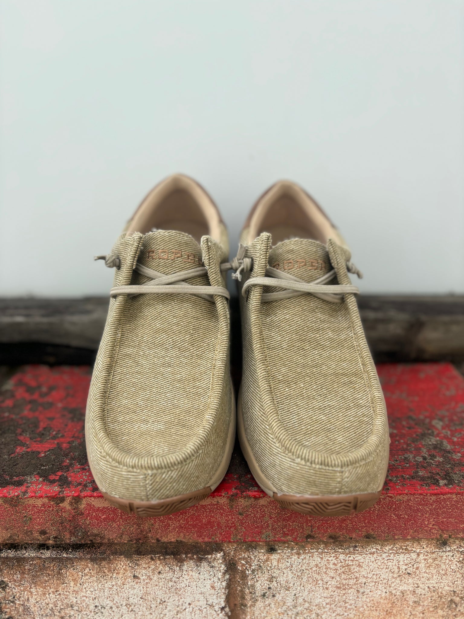 09-020-1663-3448 Roper Mens Clearcut Low Shoes Tan Canvas