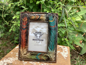 P3S1902GFT FEATHER PICTURE FRAME 4X6
