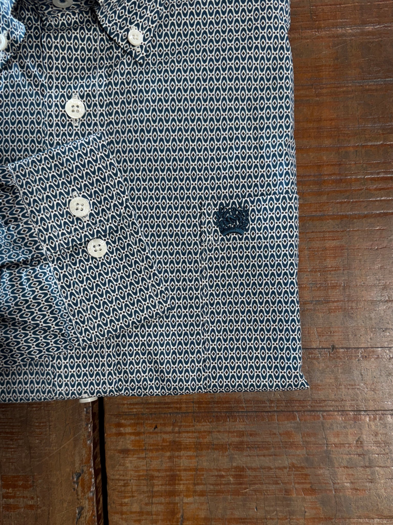 MTW1105968 Mens L/S Button Up Teal