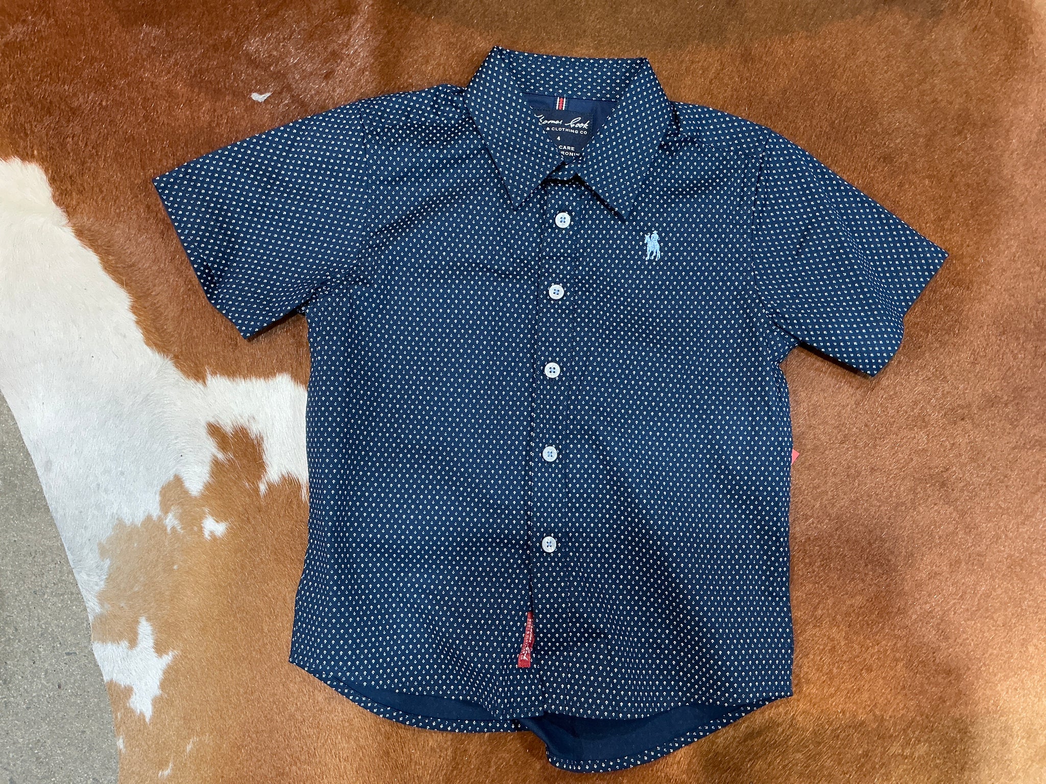 T5S3138047 Thomas Cook Boys David S/S Shirt Navy/Blue