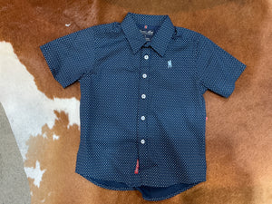T5S3138047 Thomas Cook Boys David S/S Shirt Navy/Blue