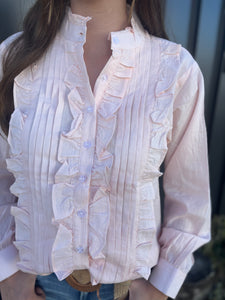 Roselle Picnic Tuxedo L/S Shirt Shell Pink