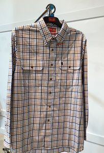 Thomas Cook Mens Jase Check L/S Shirt Navy/Tan