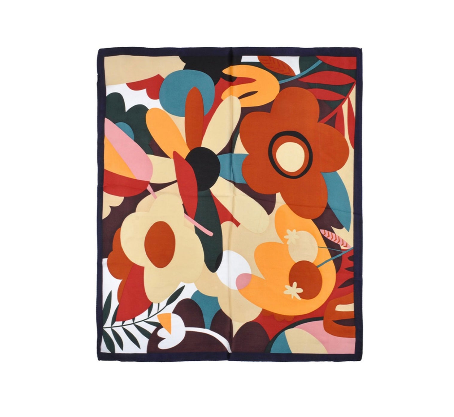 BS0046 Bold Bloom Silk-Feel Bandana