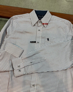 Thomas Cook Mens Hawk Check L/S Shirt White/Navy