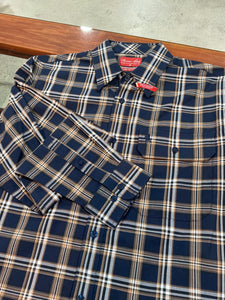 Thomas Cook Mens Dylan Check L/S Shirt Navy/Tan