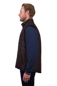 T5W1608007 Thomas Cook Mens Nathan Reversible Vest Dark Brown/Navy