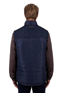 T5W1608007 Thomas Cook Mens Nathan Reversible Vest Dark Brown/Navy