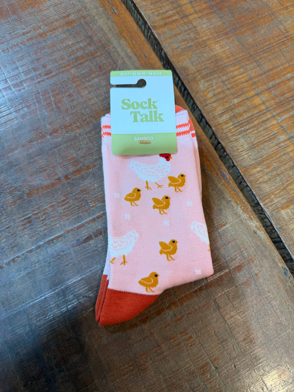 Sock Talk - Hens and Chickens Pink – LittleBit Country
