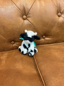 MRGJ0072 Mini Dairy Cow Soft Toy Black & White Cow - 11cm