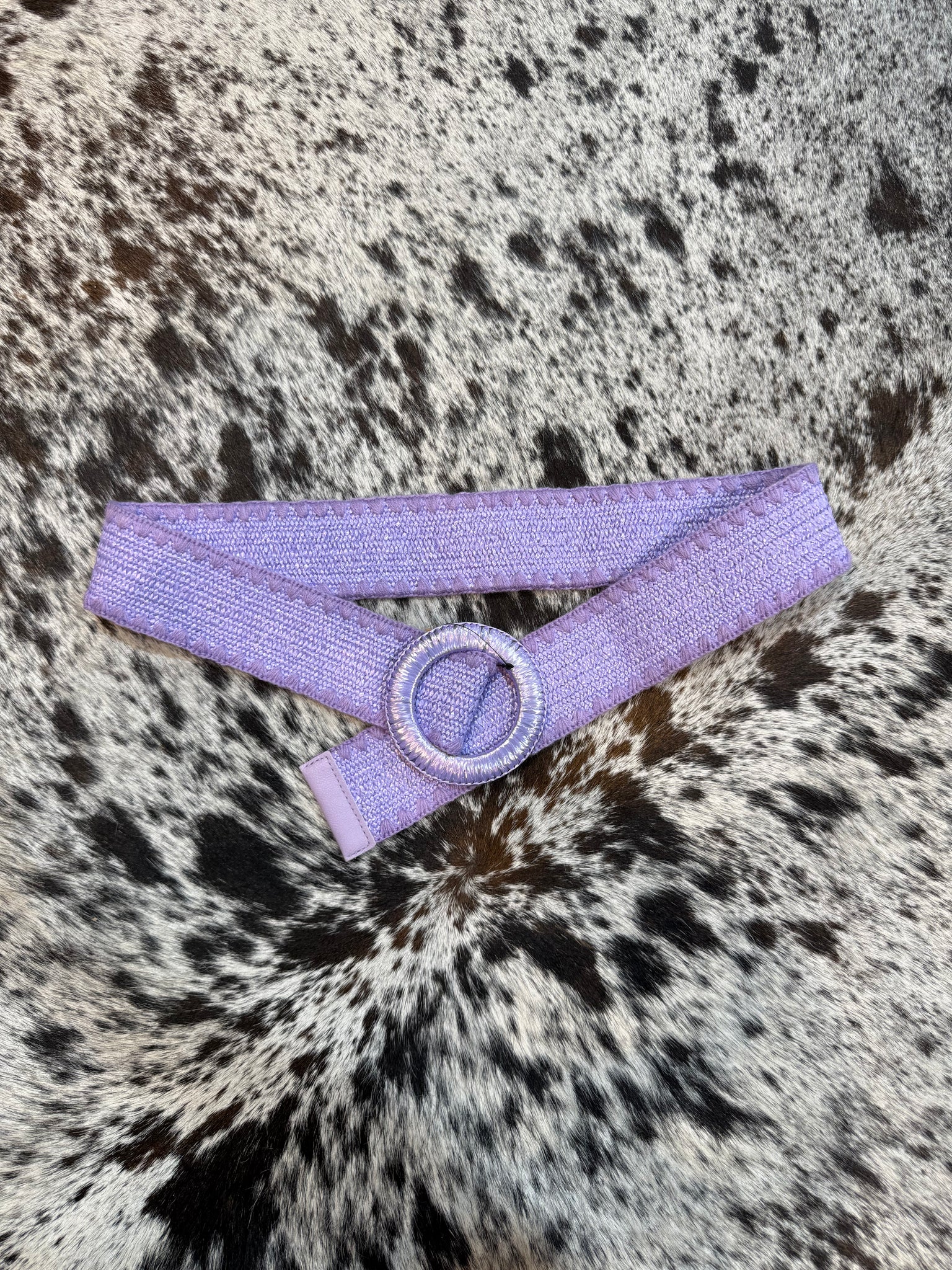 JCB1723 Raffia Woven Round Buckle Straw Belt