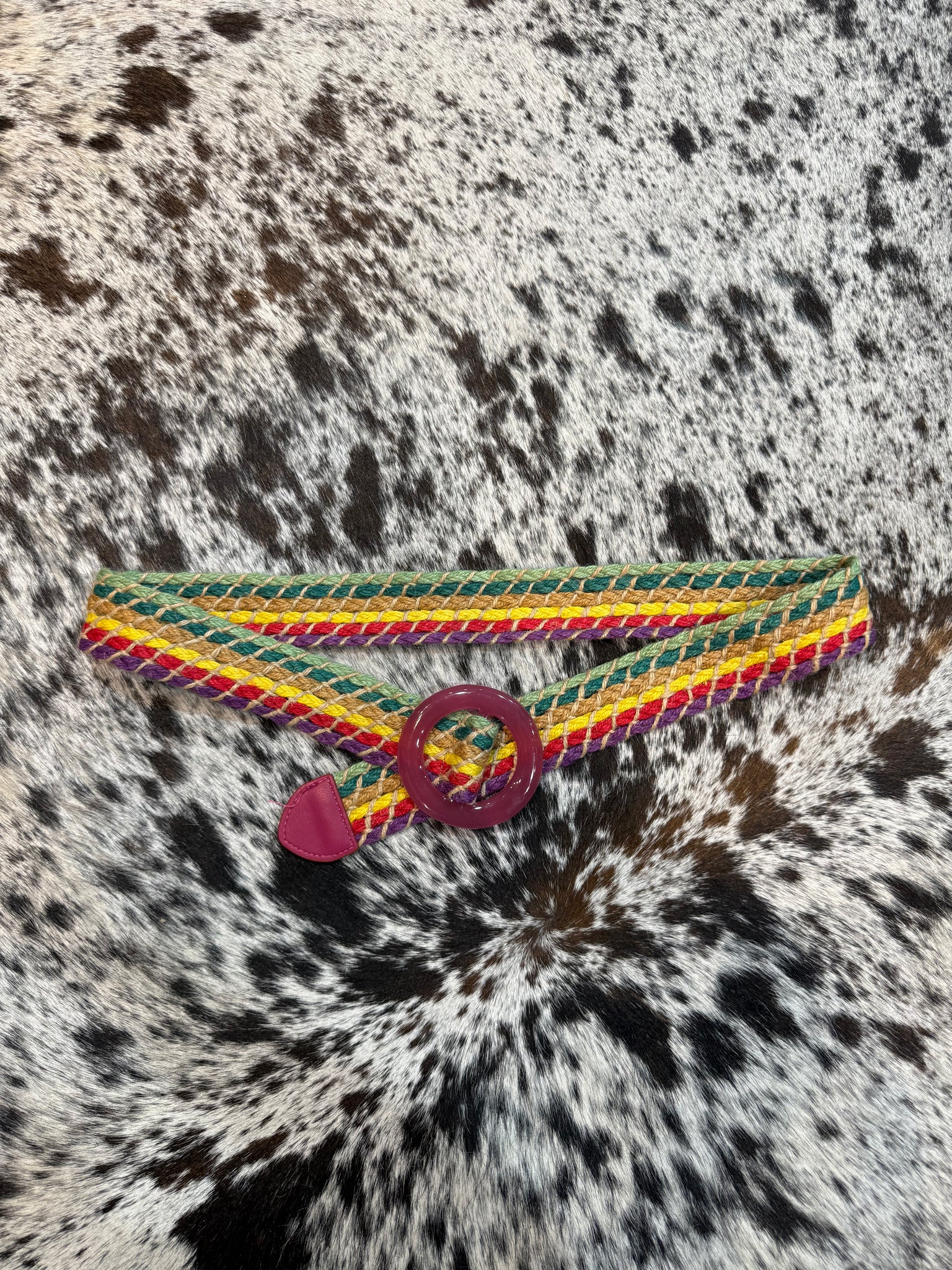 IW48125 Round Buckle Belt in Multicolour