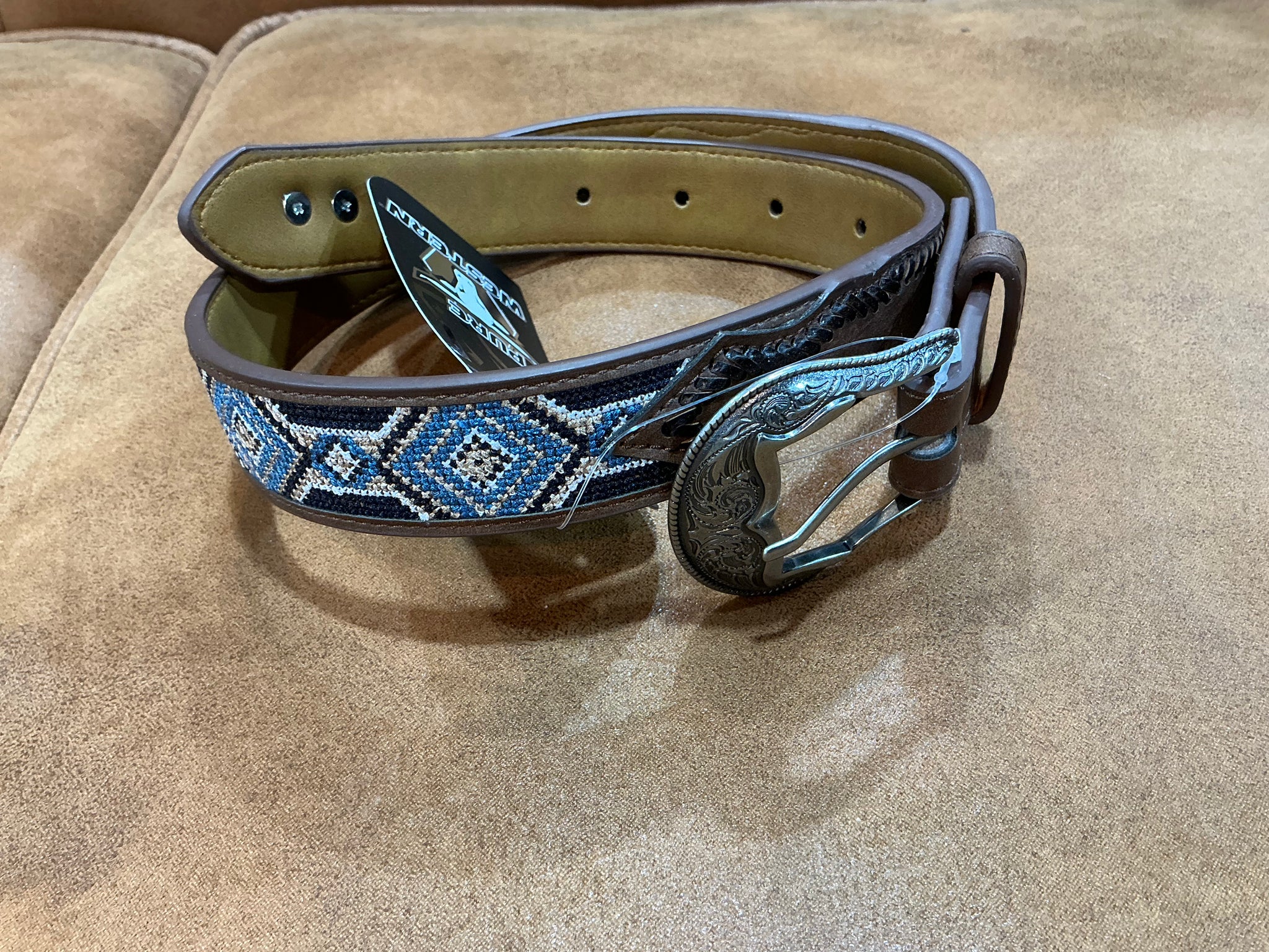 P5S7932BLT Pure Western Kids Warren Belt Tan/Multi