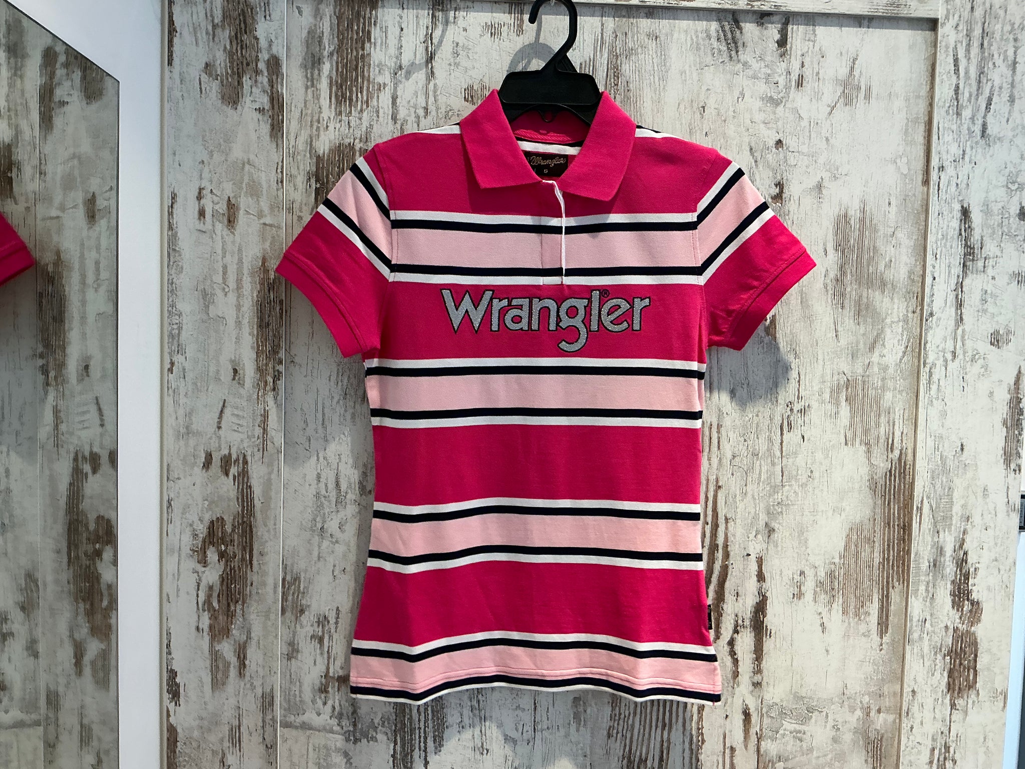 X5S2565414 Wrangler Ladies Harriet S/S Polo Pink
