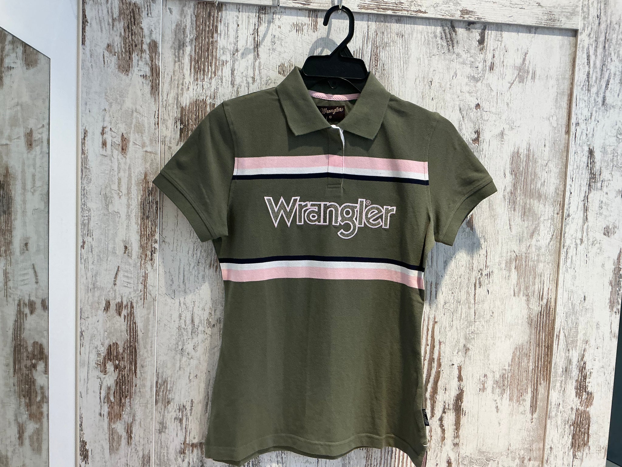 X5S2565410 Wrangler Ladies Hallie S/S Polo Olive