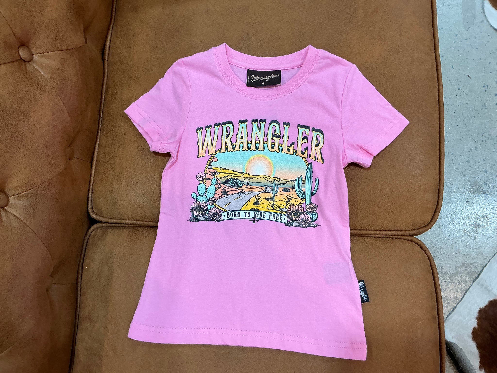 X5S5598454 Wrangler Girls Cherie S/S Tee Pink