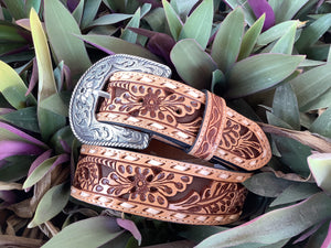8851790 Roper Ladies 1.1/2" Belt Natural