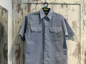 BS20383 Bisley Mens S/S Seersucker Shirt Royal Check