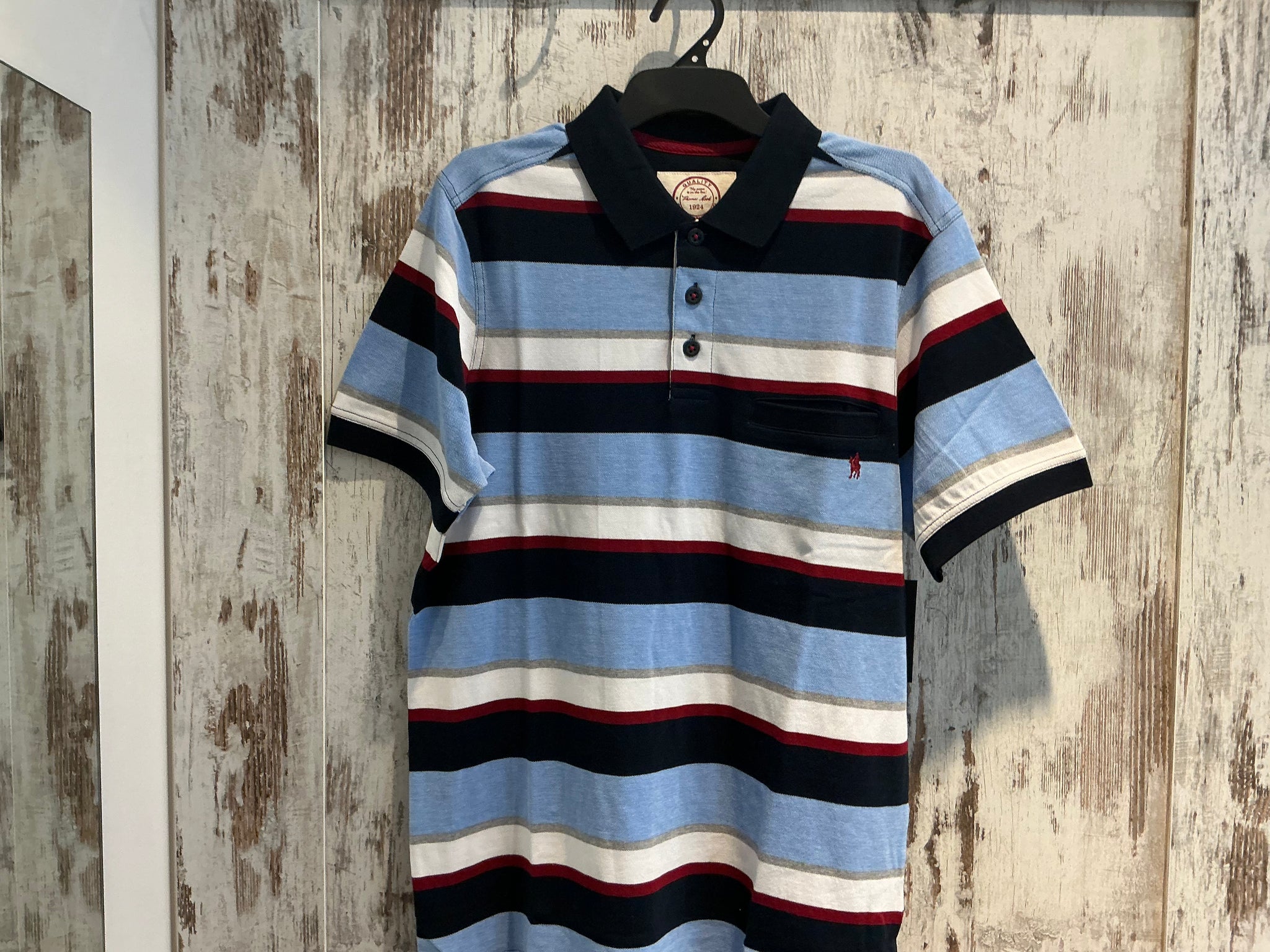T5S1509017 Thomas Cook Mens Gavin 1 Pocket S/S Polo Navy/Blue