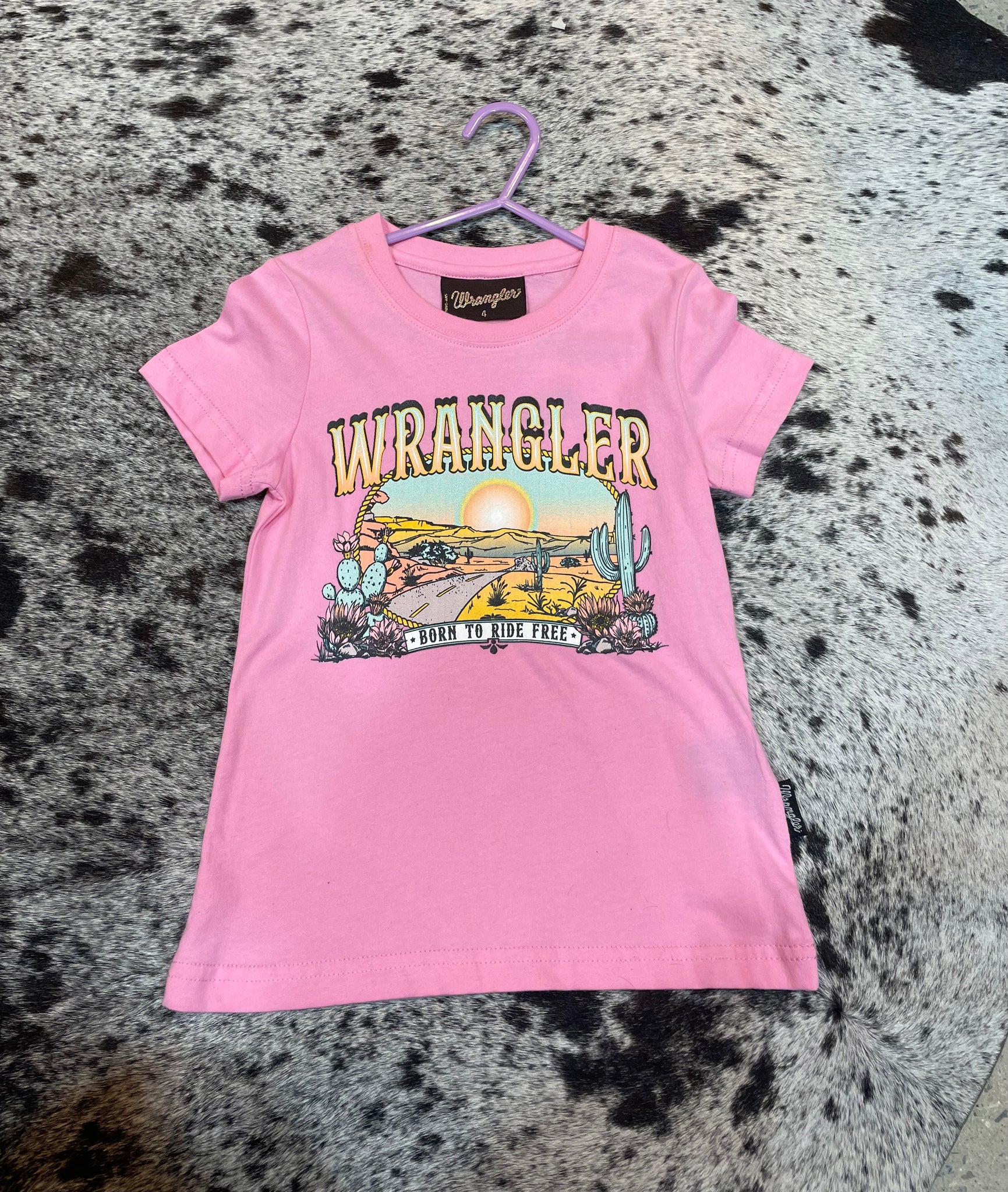 X5S5598454 Wrangler Girls Cherie S/S Tee Pink