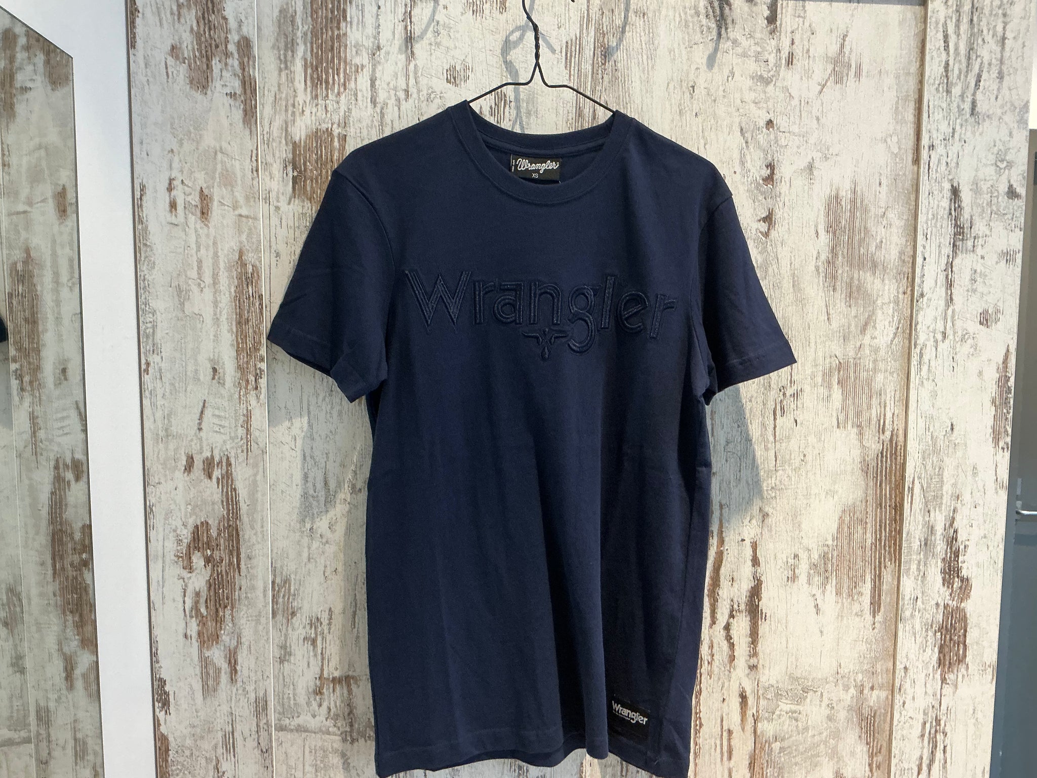 X5S1557380 Wrangler Mens Chase S/S Tee Navy
