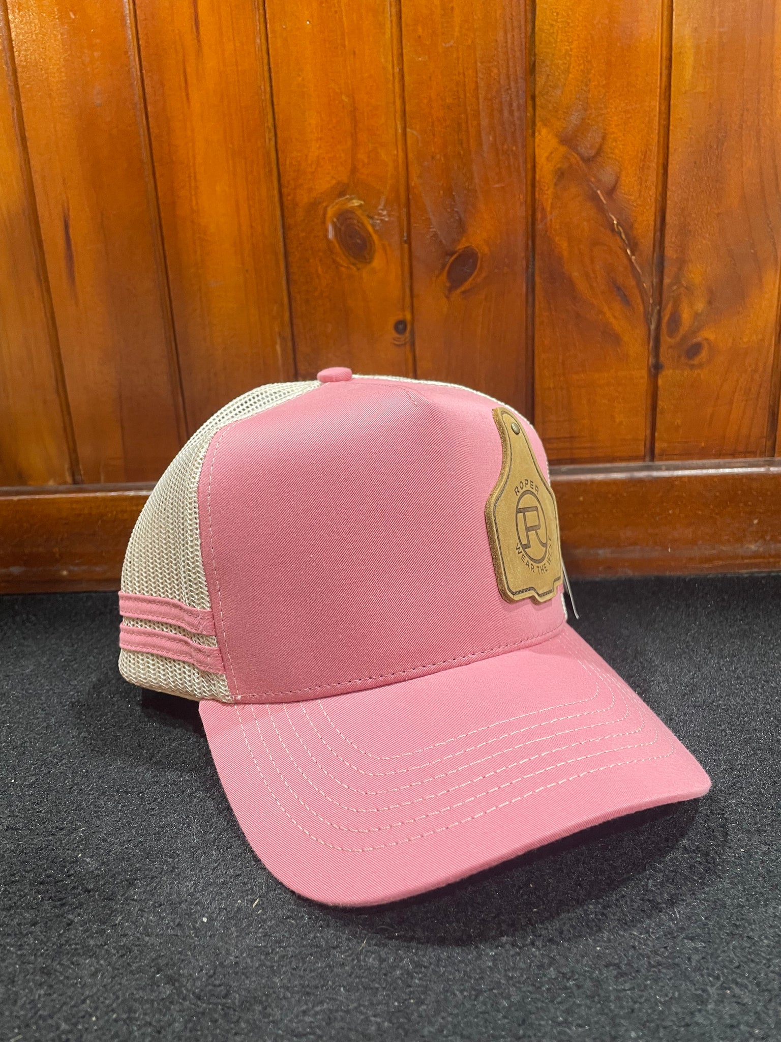 RC2507 Roper Trucker Cap Cattle Tag Dusty Rose