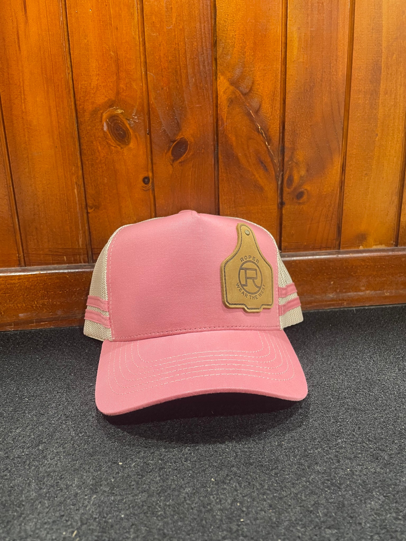 RC2507 Roper Trucker Cap Cattle Tag Dusty Rose