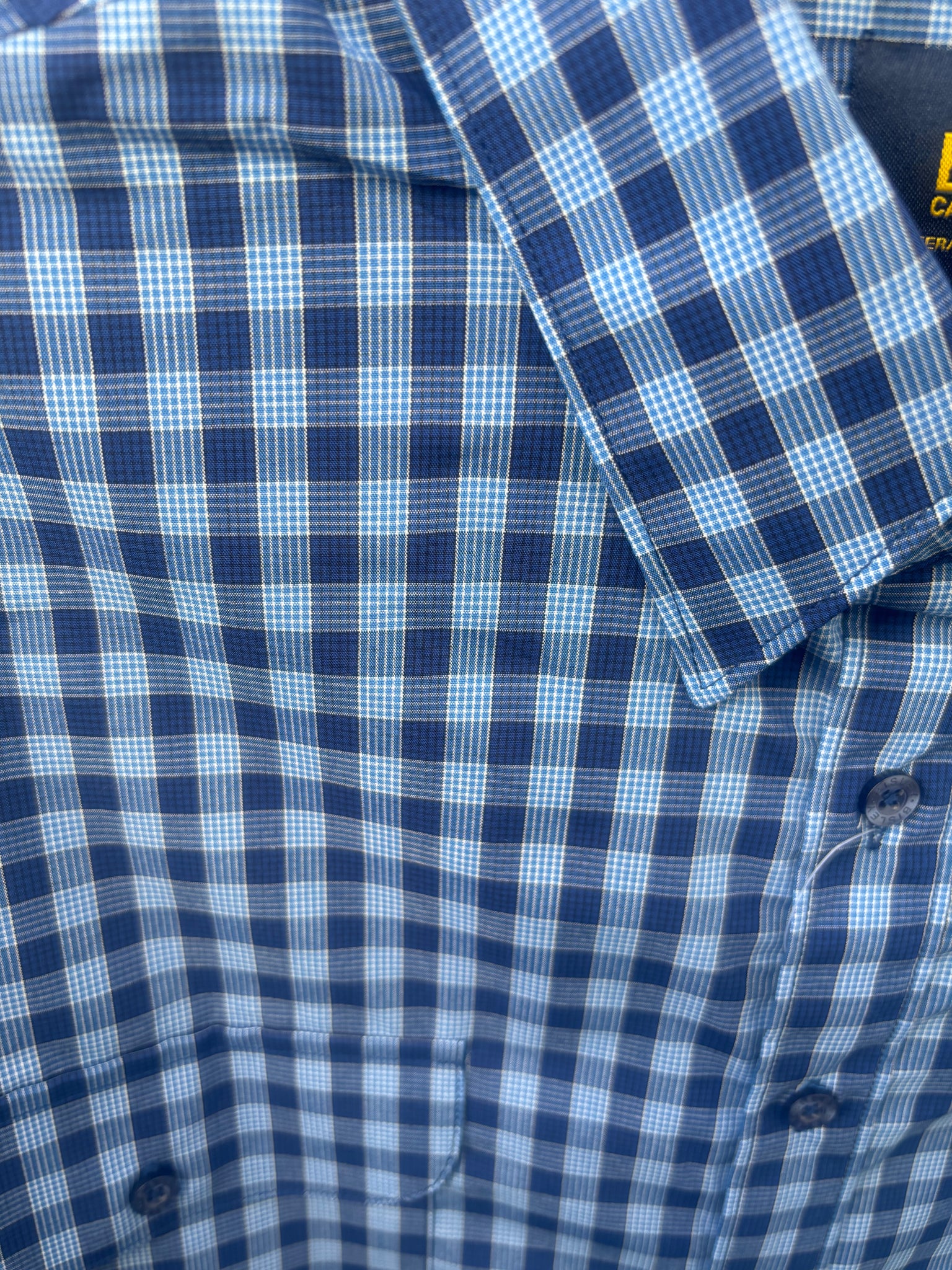 BS70292_CTRB Bisley Mens L/S Shirt Medium Check Blue