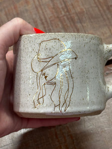 Cowgirl’s Gold – Handmade Ceramic Mug with a Touch of Shine - Cowgirl