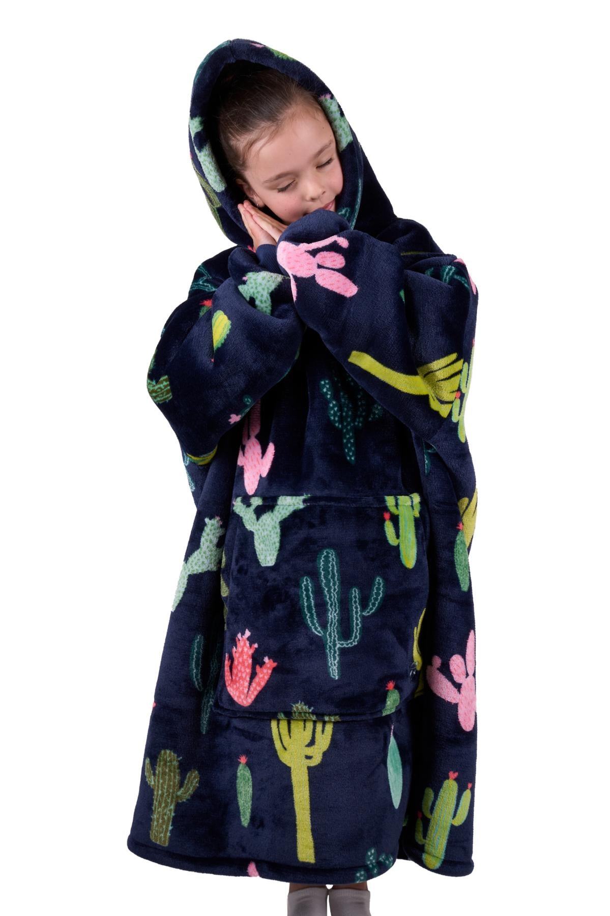 PCP7934SNU Pure Western Kids Cactus Snuggle Hoodie Navy