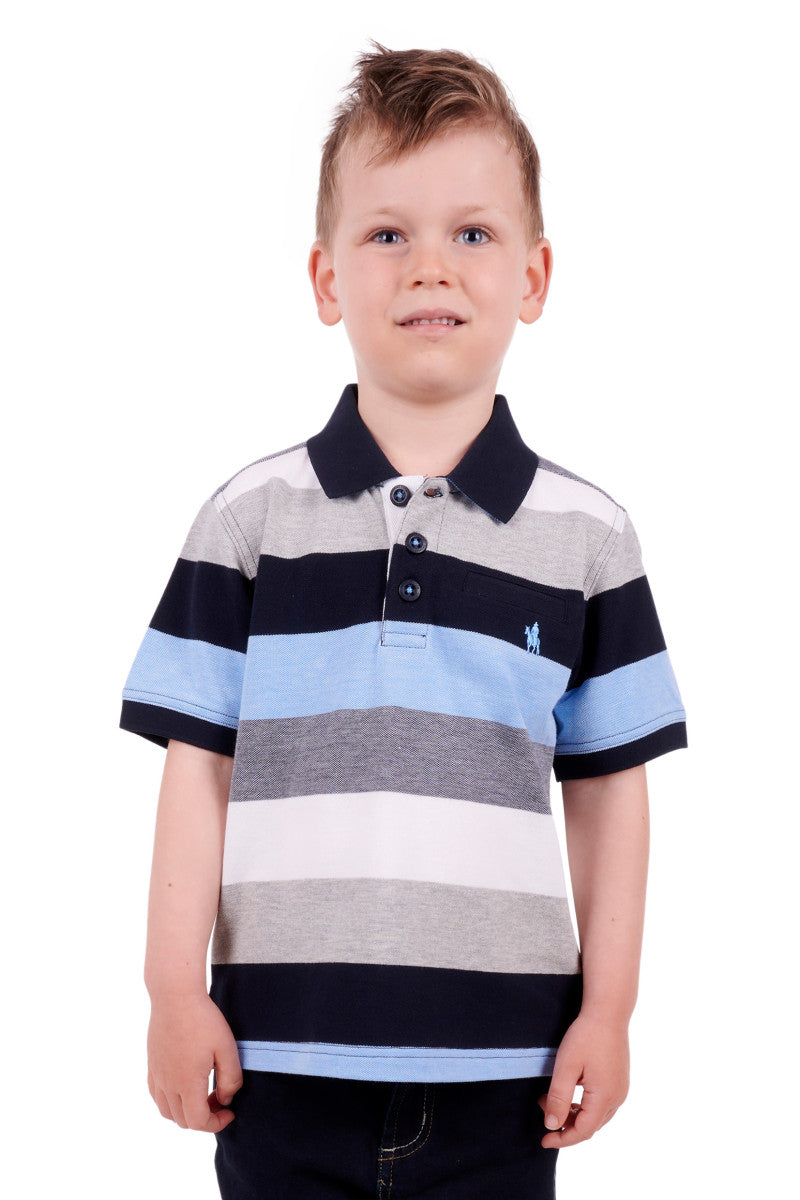 T3S3509019 Thomas Cook Boys Drummond S/S Polo Navy/Blue