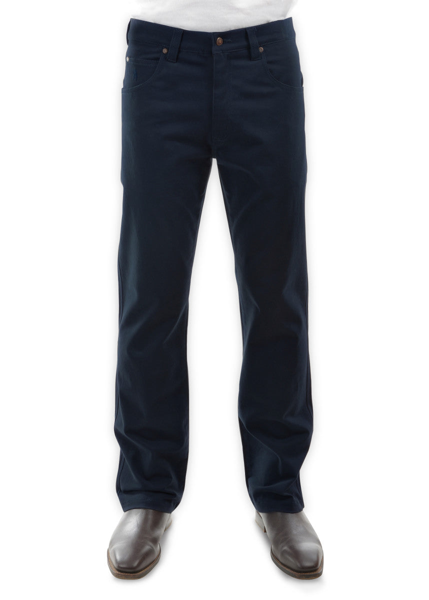 TCP1237007 Thomas Cook Mens Tailored Moleskin Jean 30" Leg Black