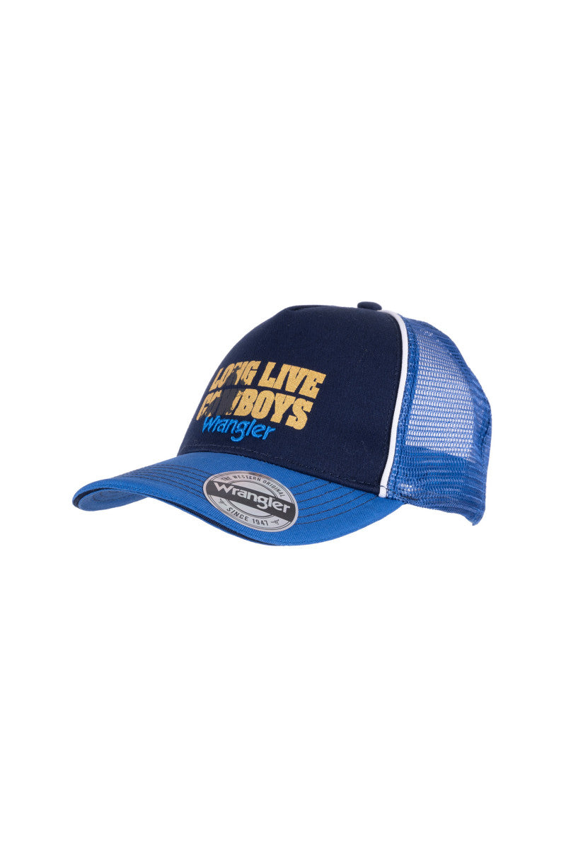 X3S3955CAP Wrangler Kids Cowboy Trucker Cap Navy/Royal