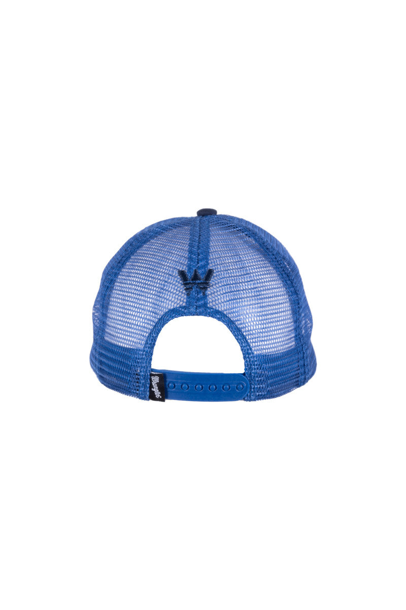 X3S3955CAP Wrangler Kids Cowboy Trucker Cap Navy/Royal