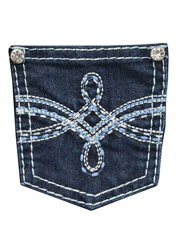PCP5201245 Pure Western Girls Demi Bootcut Jean Dark Knight