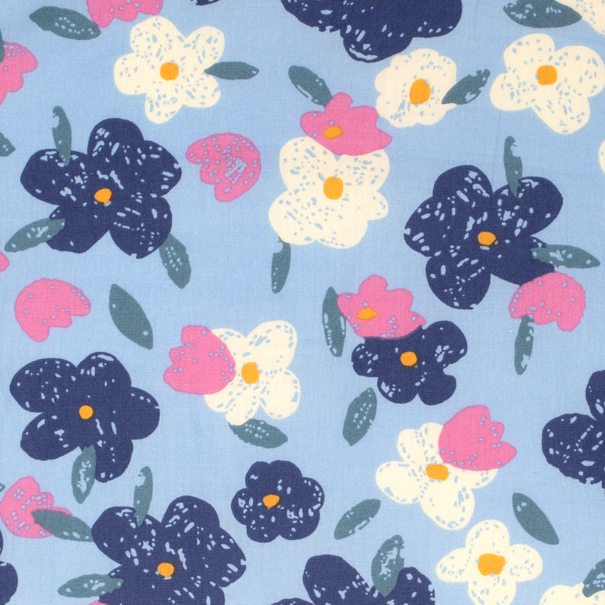 GWLS2425 Just Country Girls Harper Half Button Print Workshirt Cornflower Painted Floral