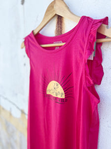 03-037-0513-0471 Roper Ladies Five Star Collection Sleeveless Tee Solid Pink