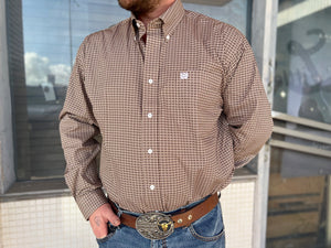MTW1105537 Cinch Mens LS Shirt Brown