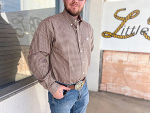 MTW1105537 Cinch Mens LS Shirt Brown