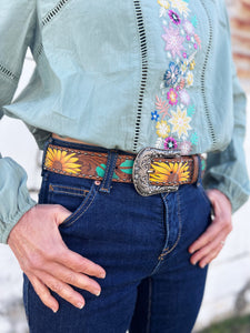 P3S2901BLT Pure Western Ladies Tiarna Belt Tan