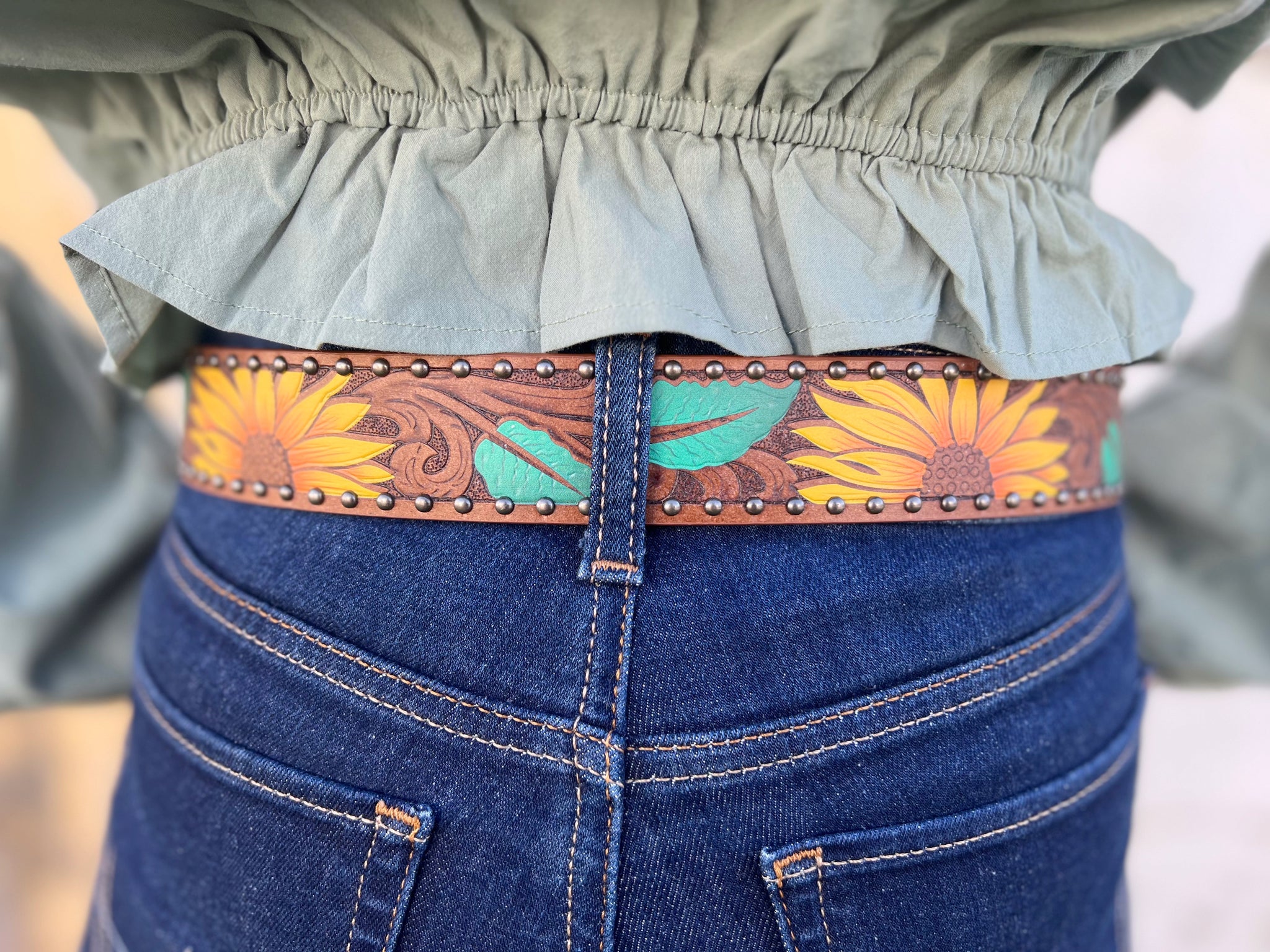 P3S2901BLT Pure Western Ladies Tiarna Belt Tan